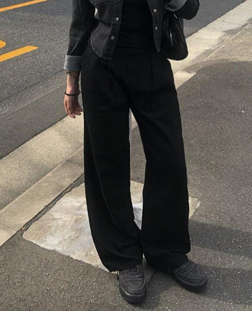 Ref Cotton Pintuck Wide Pants